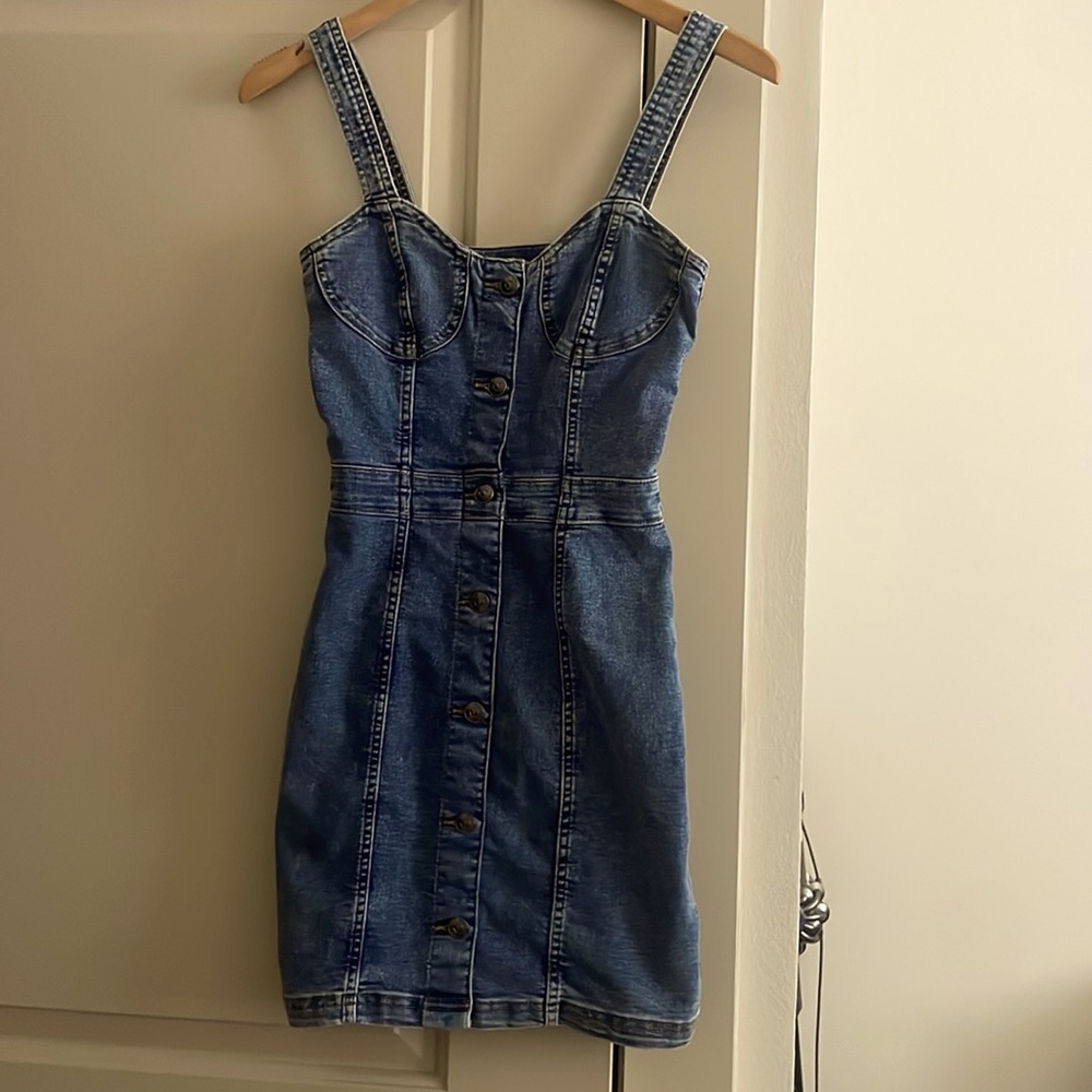 A stretchy jean dress